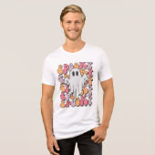 Spooky Retro Ghost Tri-Blend Shirt (Vorderseite voll)
