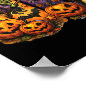 Spooky Retro Ghost Witz Funny Halloween Jungs Kind Poster (Ecke)