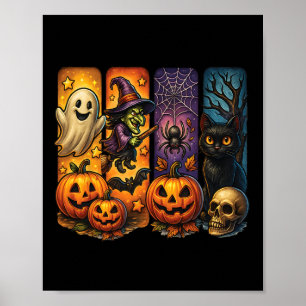 Spooky Retro Ghost Witz Funny Halloween Jungs Kind Poster