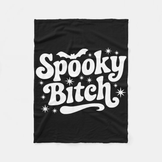 Spooky Retro Halloween Hexenko Zitat Sprichwort Ts Fleecedecke (Vorderseite)