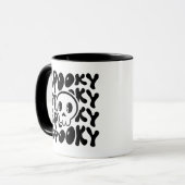 Spooky Retro Skull-Tasse Tasse (Vorderseite Links)