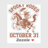Spooky Rodeo Halloween 31. Oktober Aufkleber (Blatt)