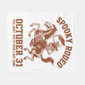 Spooky Rodeo Halloween 31. Oktober Fleecedecke (Vorderseite (Horizontal))