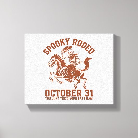 Spooky Rodeo Halloween 31. Oktober Leinwanddruck (Vorderseite)