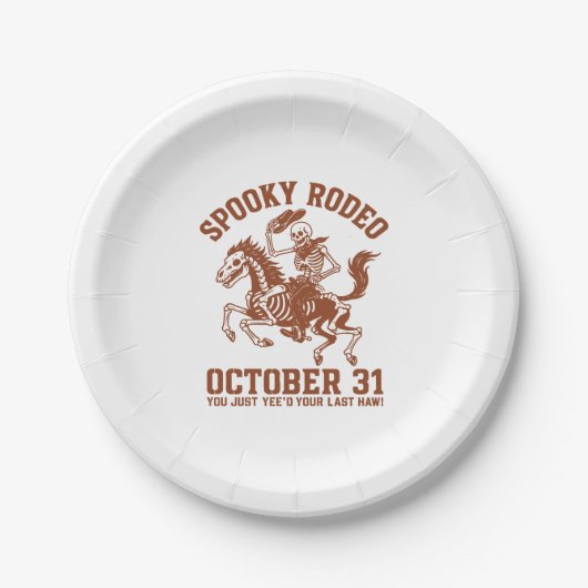Spooky Rodeo Halloween 31. Oktober Pappteller (Vorderseite)