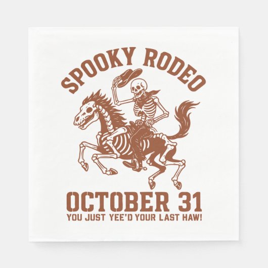 Spooky Rodeo Halloween 31. Oktober Serviette (Vorderseite)