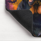 Spooky Rottweiler Hund Halloween Hexe und Pumpkin Mousepad (Ecke)