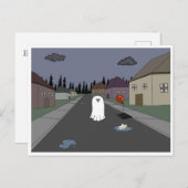 Spooky Saison 2022 Happy Hauntings Postkarte (Vorne/Hinten)