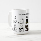 Spooky Saison Black Cat Halloween Kaffeetasse (Vorderseite Links)