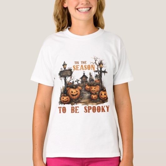 Spooky-Saison Halloween T-Shirt (Vorderseite)