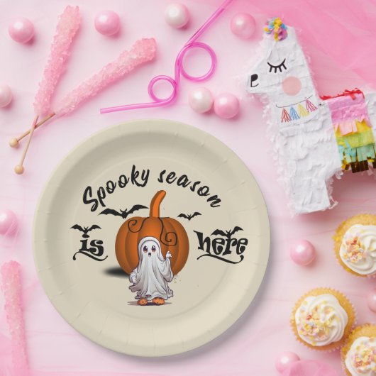 Spooky Saison ist hier lustig Pappteller (Party)
