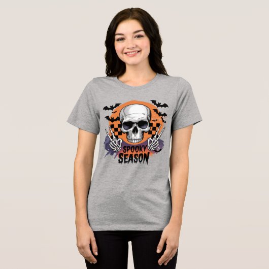 Spooky-Saison Tri-Blend Shirt (Vorderseite voll)