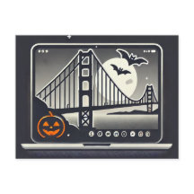 Spooky San Francisco Halloween Postcard