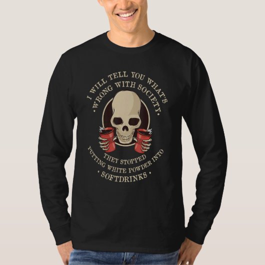 Spooky Sarcastic Skull Dark Humour T-Shirt (Vorderseite)