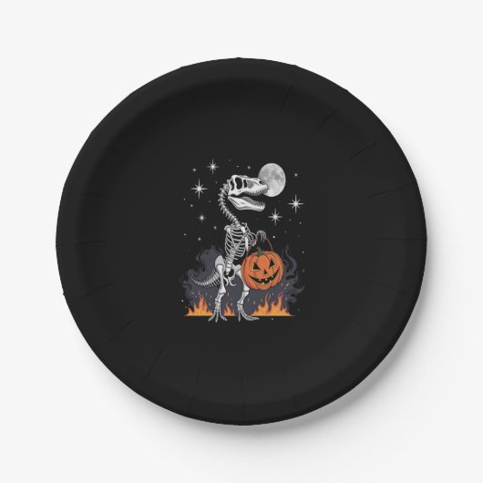 Spooky Saurus Halloween Dinosaur Pappteller (Vorderseite)