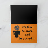 Spooky Saurus T-Rex Happy halloween Karte (Innenseite)