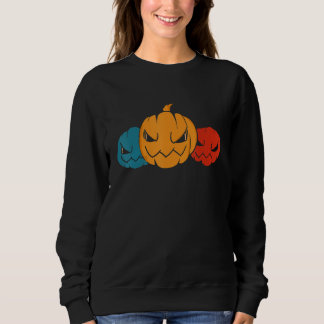 Spooky Scary Halloween Costume Creepy Pumpkin Hall Sweatshirt