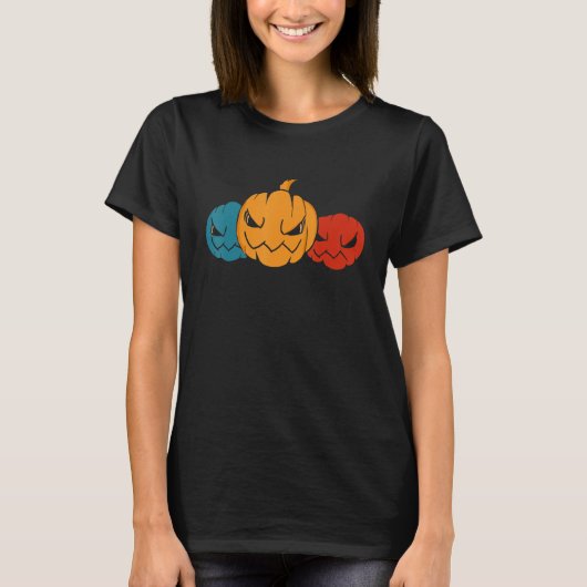 Spooky Scary Halloween Costume Creepy Pumpkin Hall T-Shirt (Vorderseite)
