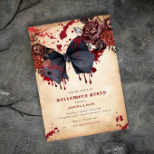 Spooky Schwarzer Bug Halloween Kostümeinladung Einladung