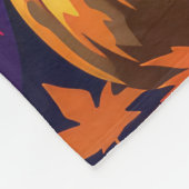 Spooky Scottish Terrier Halloween Hexch Pumpkin Fleecedecke (Ecke)