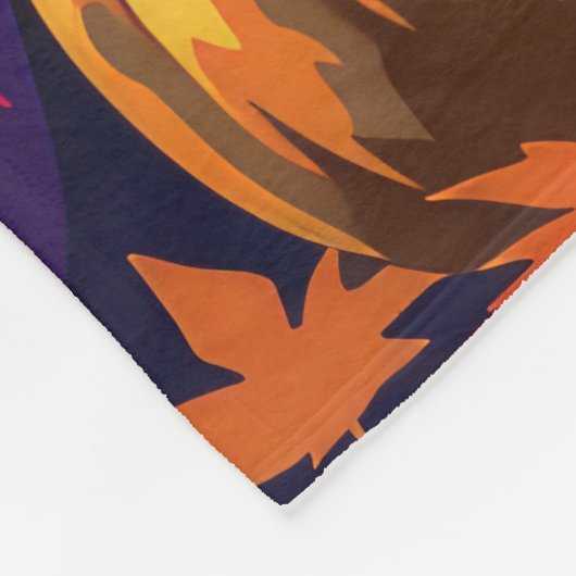 Spooky Scottish Terrier Halloween Hexch Pumpkin Fleecedecke (Ecke)