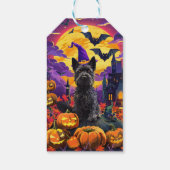 Spooky Scottish Terrier Halloween Hexch Pumpkin Geschenkanhänger (Rückseite)