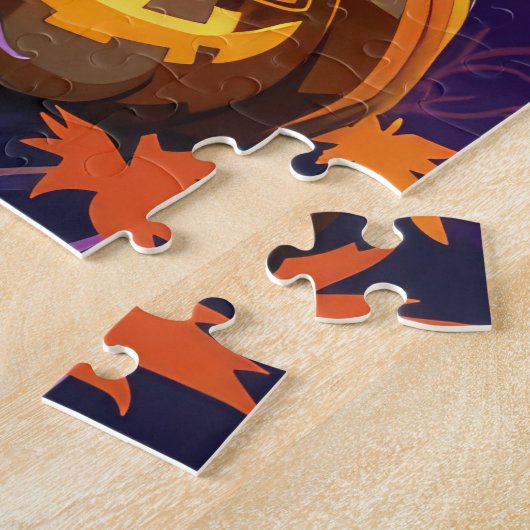 Spooky Scottish Terrier Halloween Hexch Pumpkin Puzzle (Seite)