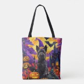 Spooky Scottish Terrier Halloween Hexch Pumpkin Tasche (Rückseite)