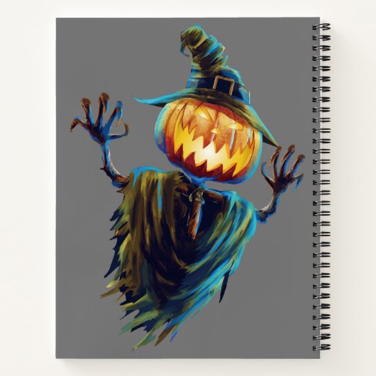 Spooky Scribbles: Halloween Custom Spiral Notebook Notizblock (Rückseite)