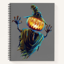 Spooky Scribbles: Halloween Custom Spiral Notebook Notizblock