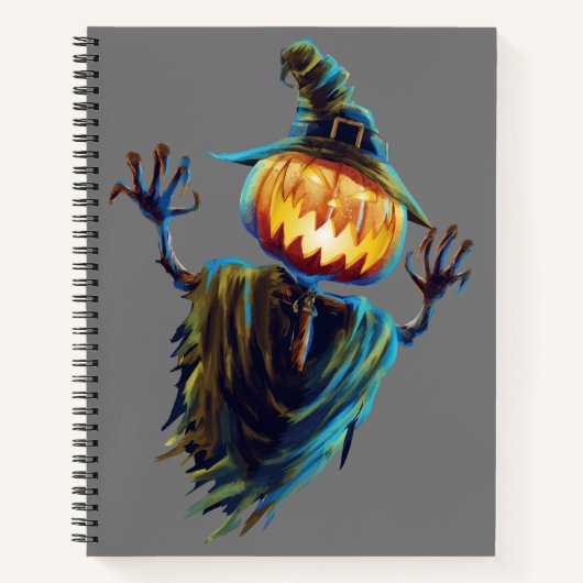 Spooky Scribbles: Halloween Custom Spiral Notebook Notizblock (Vorderseite)