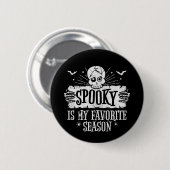 Spooky Season Beängstigend Skeleton Fledermäuse Ha Button (Vorne & Hinten)