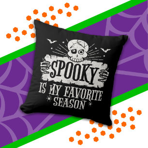 Spooky Season Beängstigend Skeleton Fledermäuse Ha Kissen