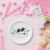 Spooky Season Black Ghosts Custom Halloween Pappteller (Party)