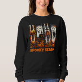 Spooky Season Brush Stroke Halloween Fall Autumn Sweatshirt (Vorderseite)
