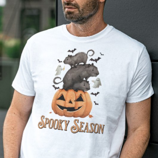 Spooky Season Capybara Halloween Funny T - Shirt