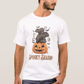 Spooky Season Capybara Halloween Funny T - Shirt (Vorderseite)