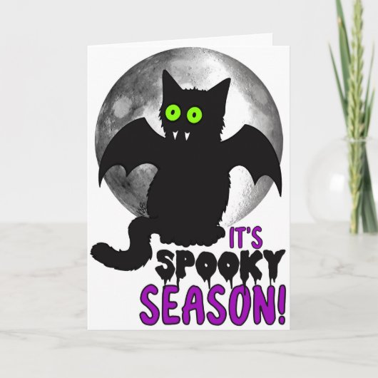 Spooky Season Cat Card Karte (Vorderseite)