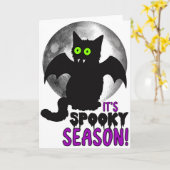 Spooky Season Cat Card Karte (Gelbe Blume)