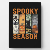 Spooky Season � Cute Ghost, Black Cat, Pumpkin & H Fotoplatte (Vorderseite)