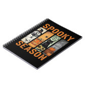 Spooky Season � Cute Ghost, Black Cat, Pumpkin & H Notizblock (Linke Seite)