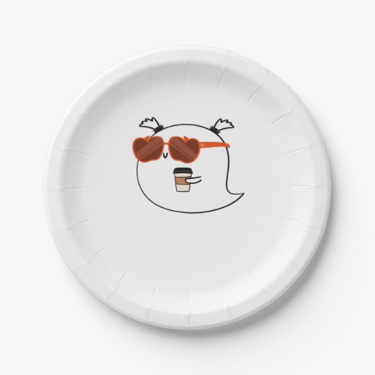 Spooky Season Cute Ghost Classic T-Shirt Pappteller (Vorderseite)