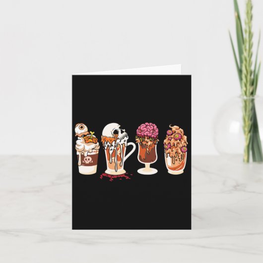 Spooky Season Fall Kaffee Horror Film und Kaffee Karte (Vorderseite)