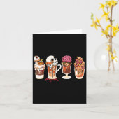 Spooky Season Fall Kaffee Horror Film und Kaffee Karte (Gelbe Blume)