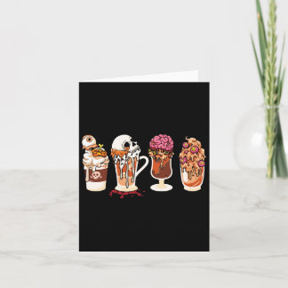 Spooky Season Fall Kaffee Horror Film und Kaffee Karte