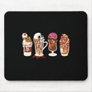 Spooky Season Fall Kaffee Horror Film und Kaffee Mousepad