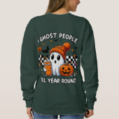 Spooky Season Fall Outfit - Niedliches Ghost Hallo Sweatshirt (Rückseite)