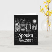 Spooky Season Funny Halloween Boo Hexe Cat Pumpki Karte (Gelbe Blume)