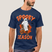 Spooky Season Funny Halloween Trick or Treat T-Shirt (Vorderseite)