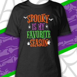 Spooky Season Gespenster Fledermäuse Spiders Happy T-Shirt